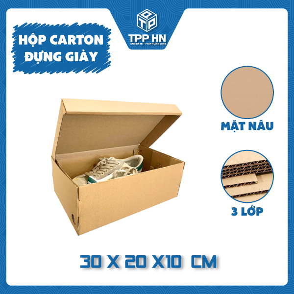 Hộp Carton Đựng Giày 30x20x10